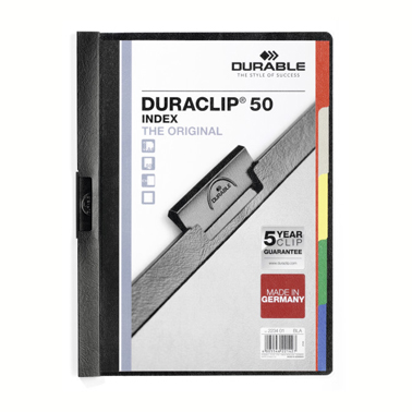Klämmapp Duraclip 50 register